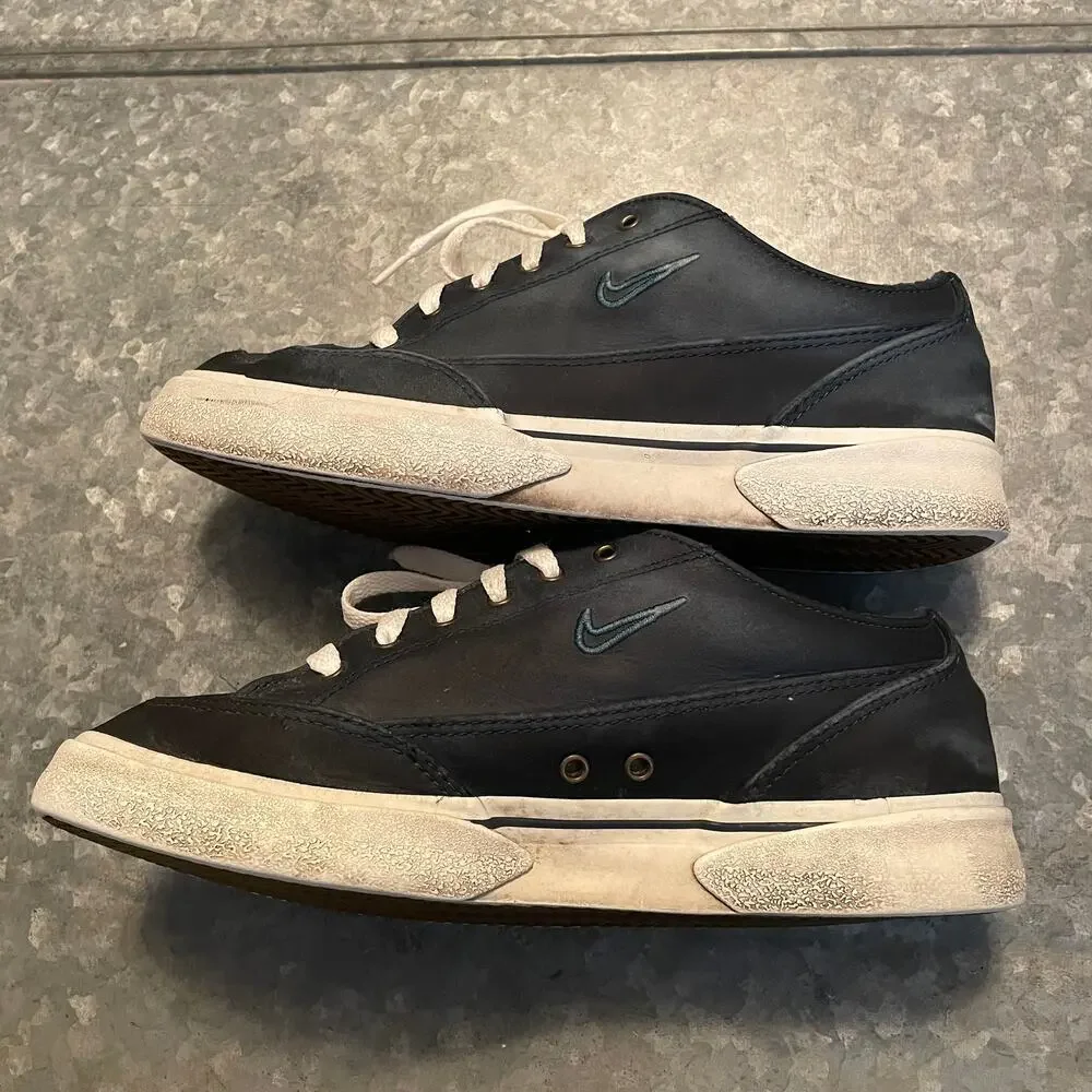 Vintage 1998 NIKE GTS Lite Nubuck Sneakers Shoes US 8 Blue Leather Y2K Deck Boat